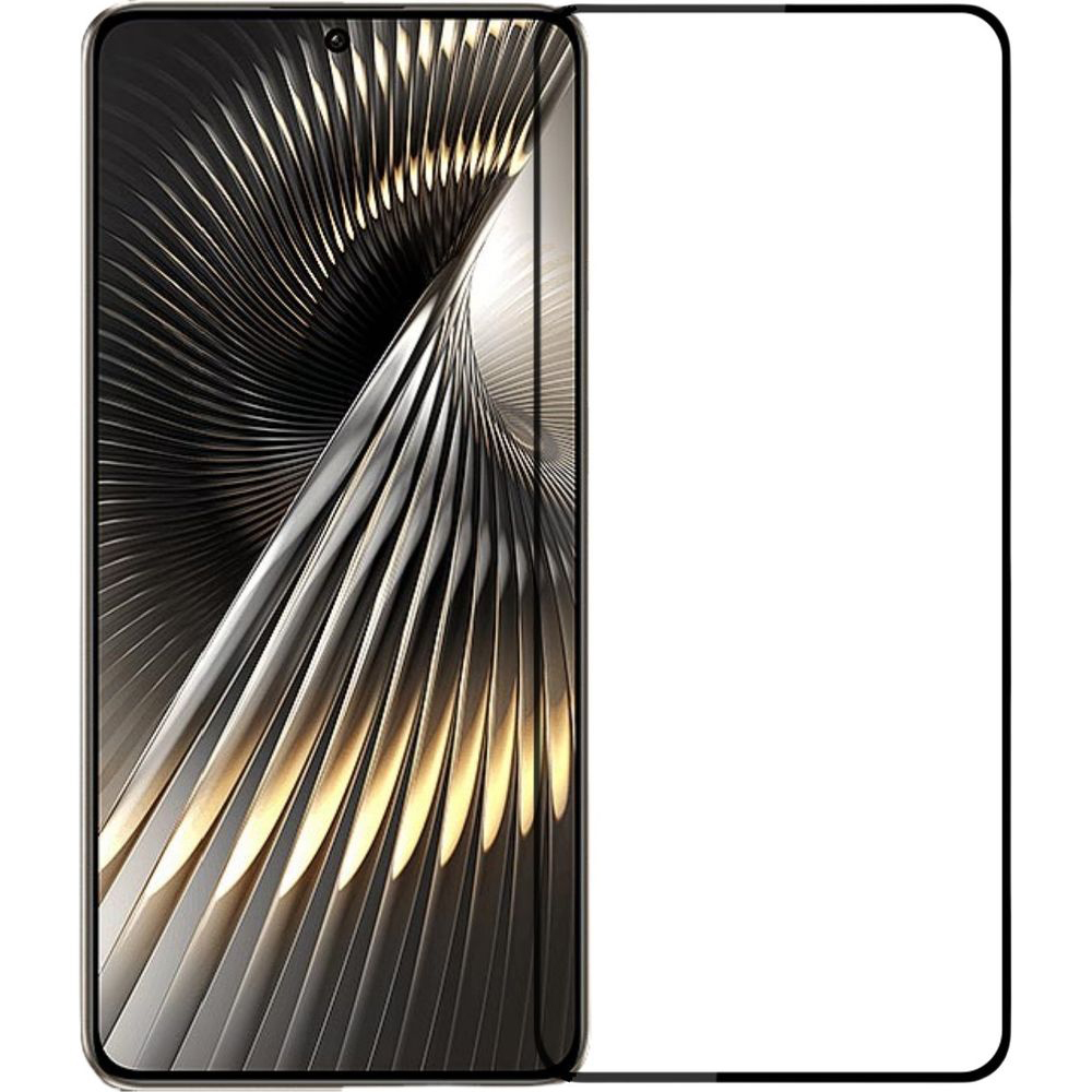 Szkło hartowane Mocolo TG + Full Glue dla Xiaomi Poco F6, z czarną ramką.